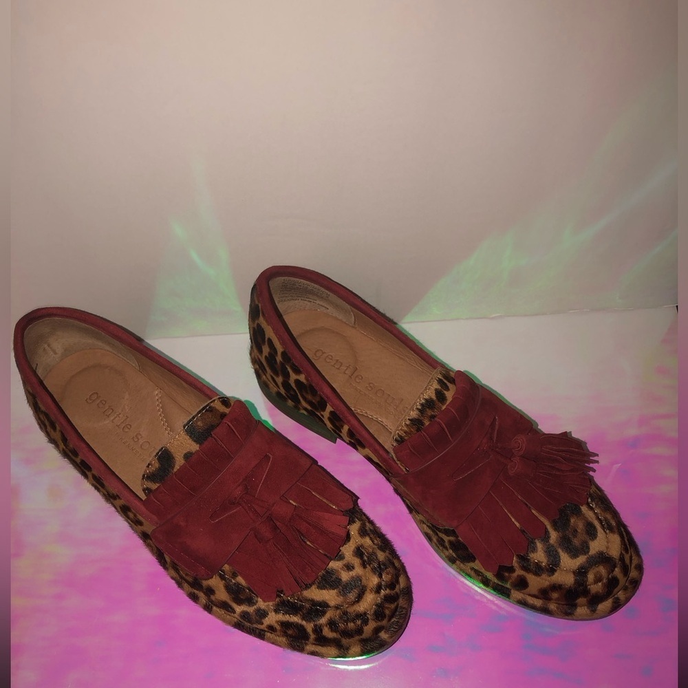 Gentle Souls Leopard and Red Loafers size 6 - Picture 10 of 16